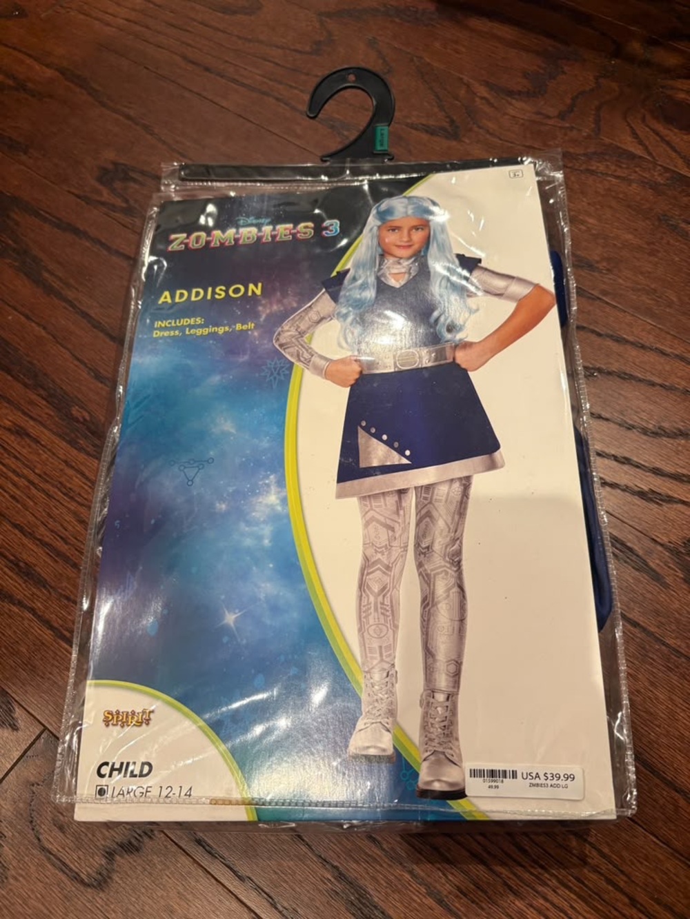 Addison Girls' Blue Costume - Dress, Leggings & Belt